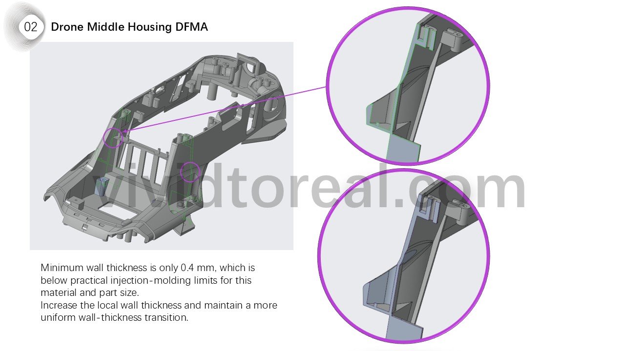 Drone Middle Housing DFMA